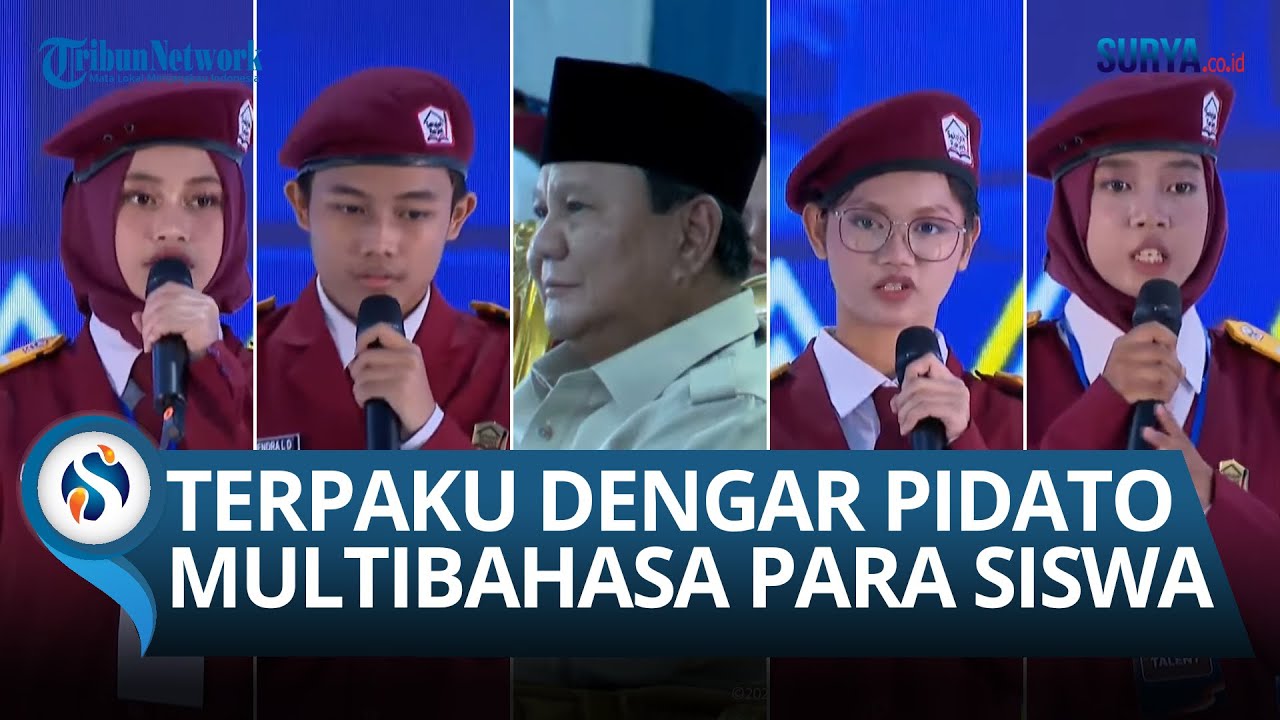Prabowo Terpukau, Siswa Sekolah Rakyat Tampil Percaya Diri Berpidato Pakai Empat Bahasa Asing!