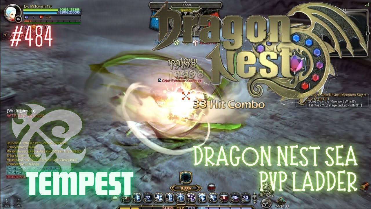 #484 Tempest - Battle of Skill Huricane Dance v.s Tornado Axe ~ Dragon Nest SEA PVP Ladder