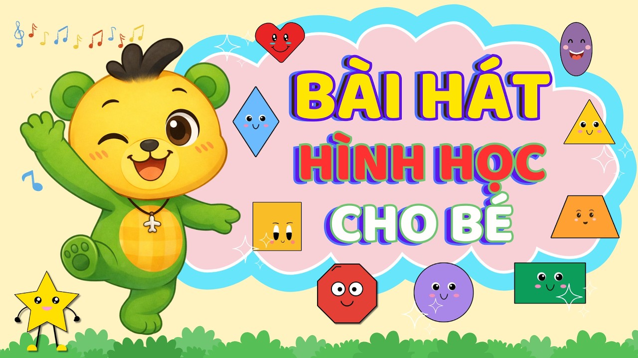 Học Hình Học Qua Bài Hát | Bé Làm Quen Hình Tròn, Vuông, Tam Giác, Chữ Nhật Cùng Gấu Pulo
