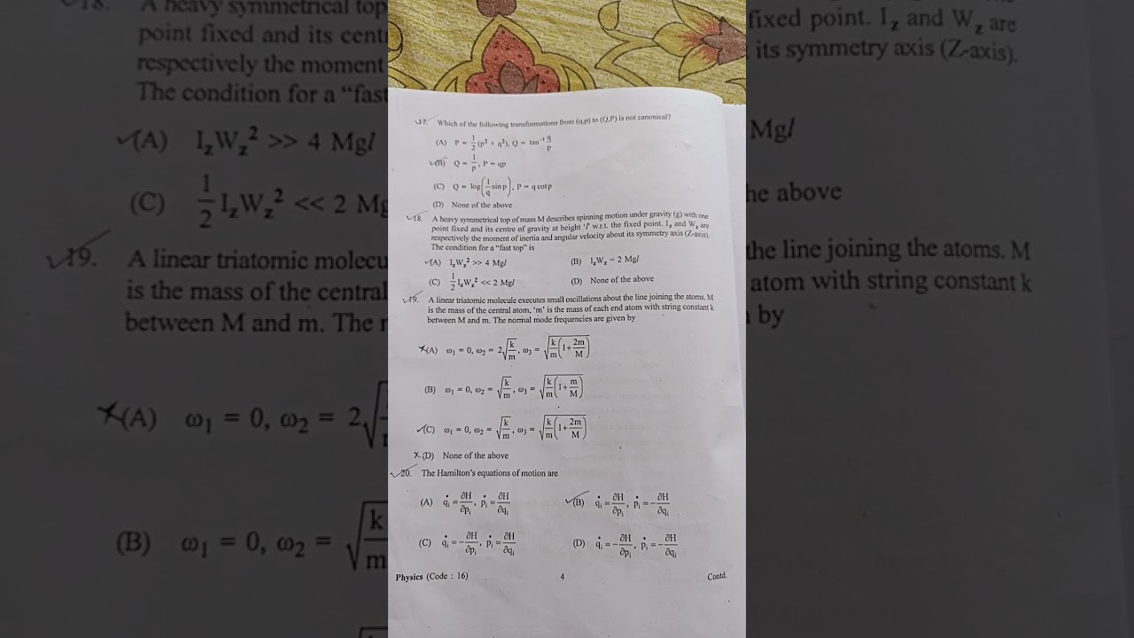 #ssb #pgt physics exam #question paper