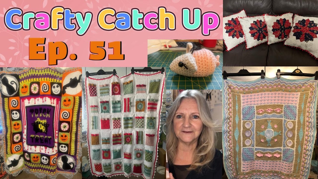 Crafty Catch Up Ep.51 | Finished Blankets, Cushions, Mice + WIP'S #crochet #sewing