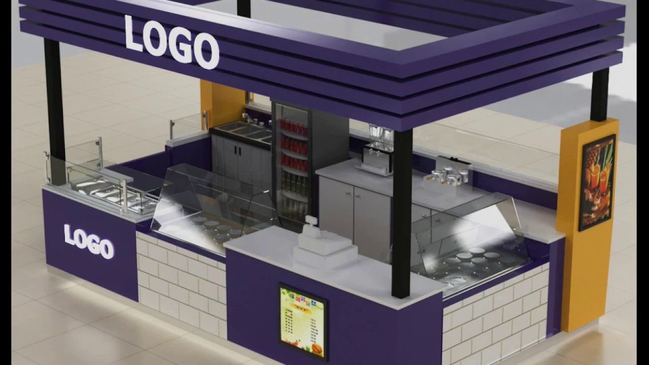 Mall food kiosk for juice bar kiosk & ice cream kiosk