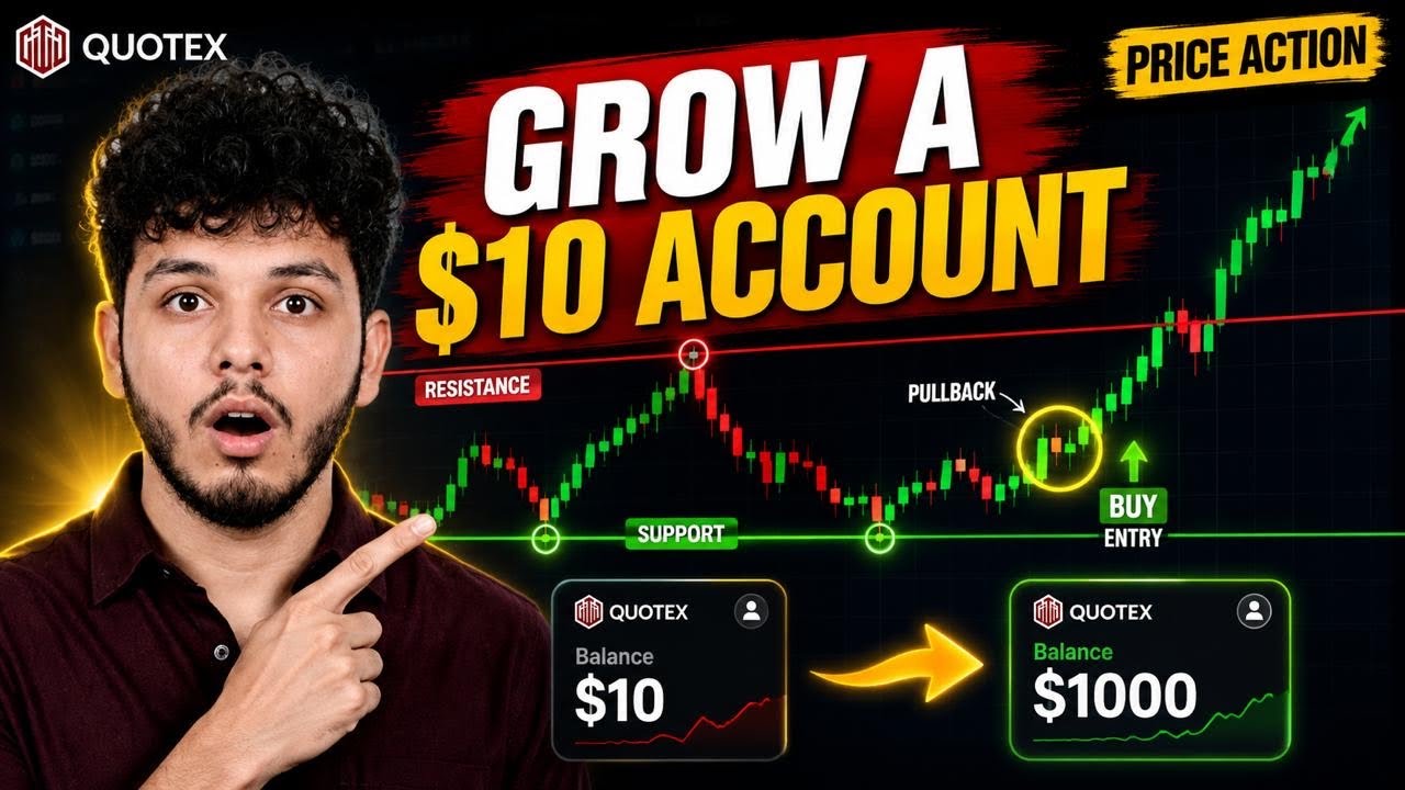 Quotex Trading Strategy | How to Grow Small Account Using Price Action (2026 Beginner Guide)