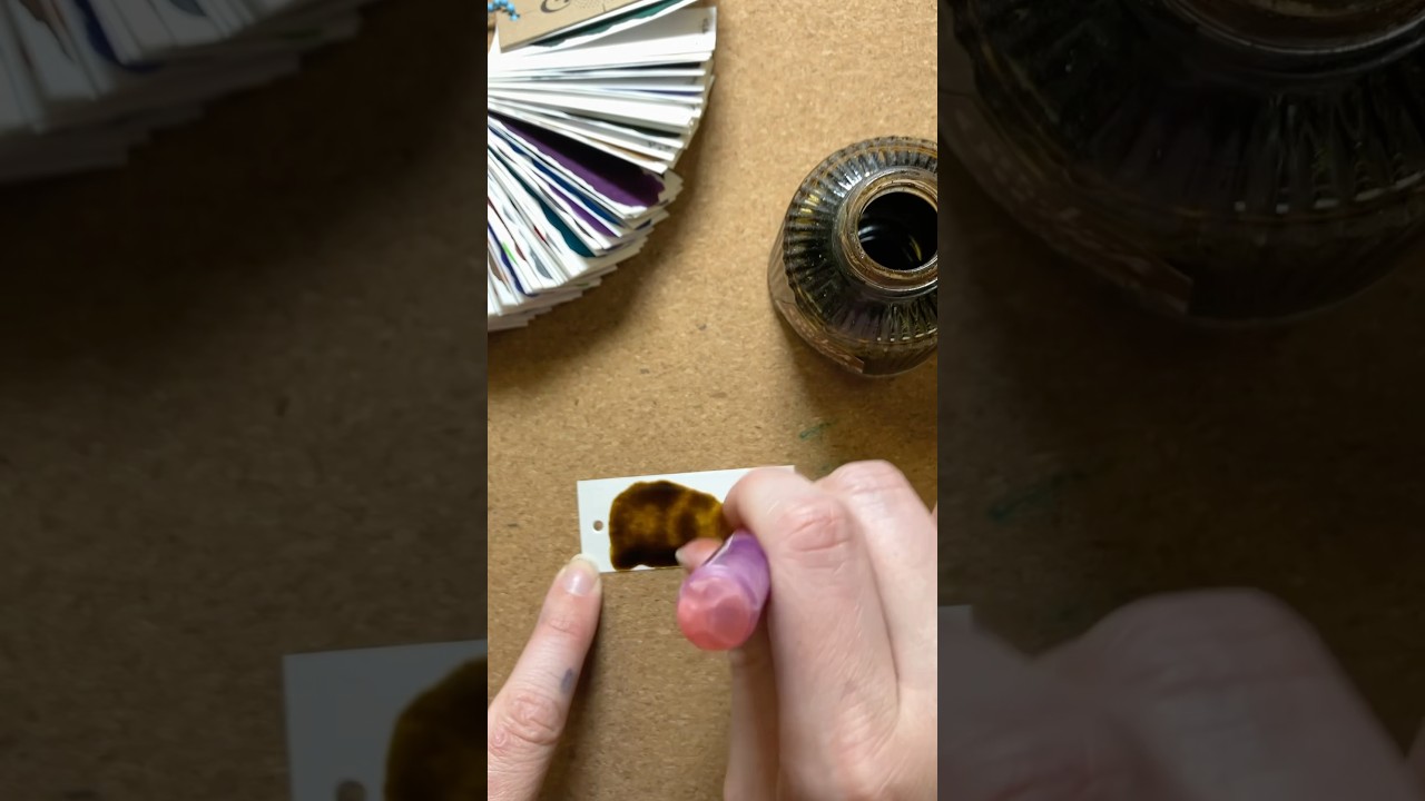 Ink Swatch: Parker Quink Washable Brown 