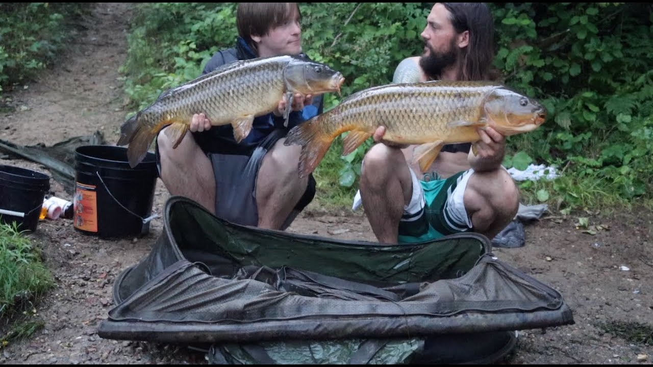 Thinking Anglers Camfleck Carp Retainer & Weigh Sling in action.