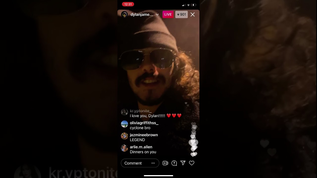 Dylan frost from Sticky Fingers live on Instagram 15/07/2021