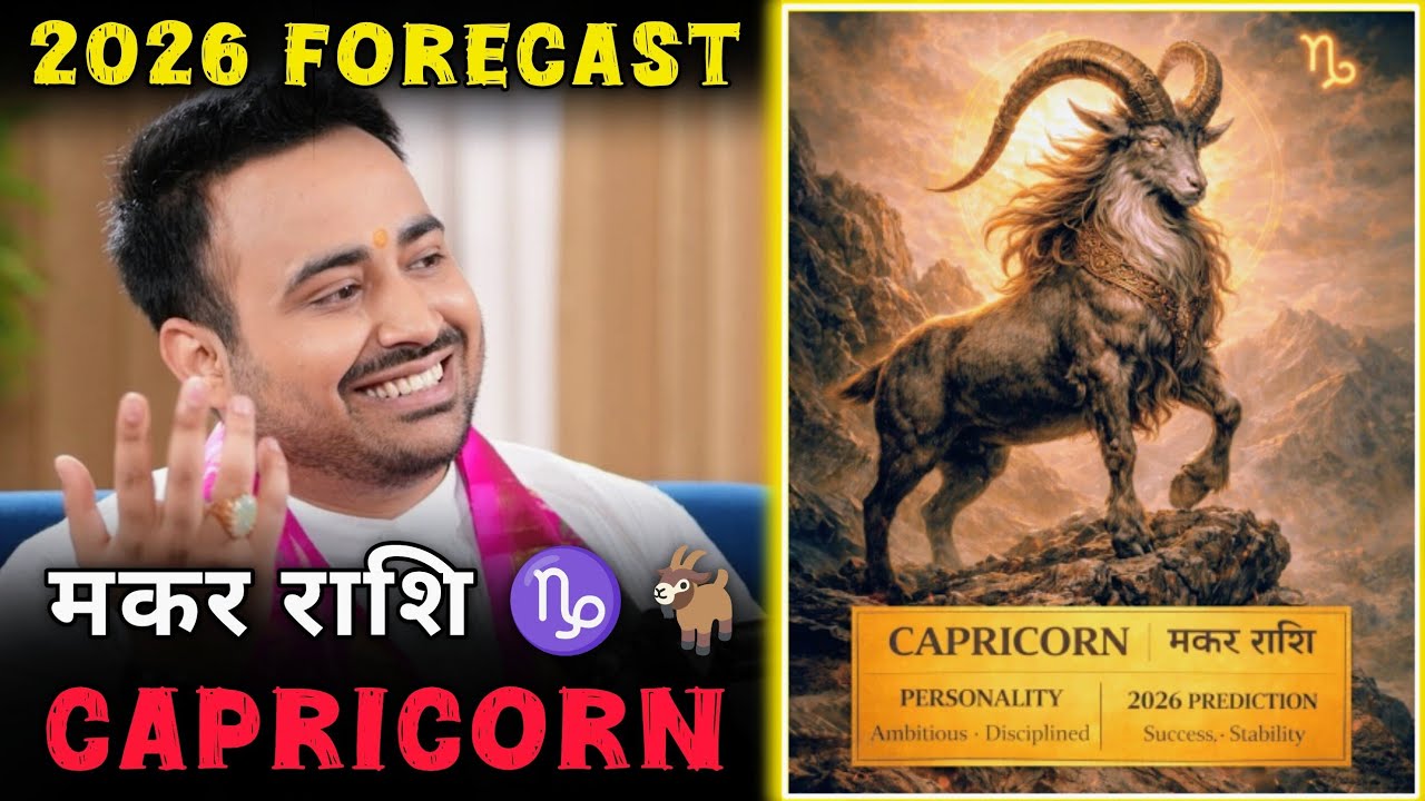 Capricorn ♑🐐 (मकर राशि): Personality & 2026 Jyotish Prediction - Explained by Arun Pandit #capricorn