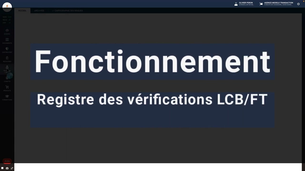 Apprendre à utiliser le registre LCB/FT Modelo