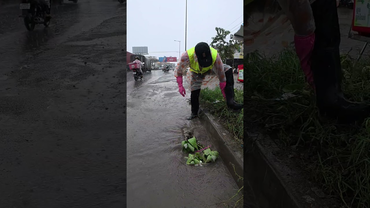 You Won't Believe What Was Blocking This Drain! #draincleaning #shorts  #communitycleanup