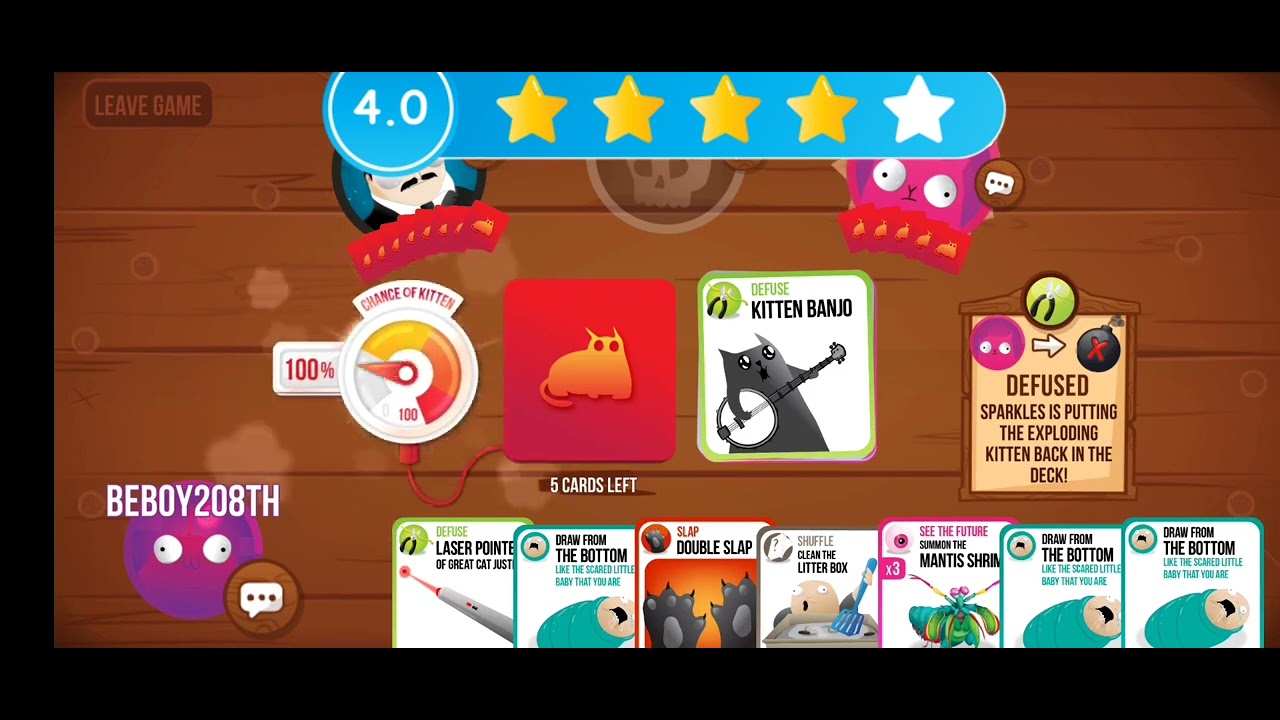 [Exploding Kittens Online] I almost won!