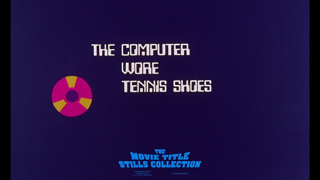 The Computer Wore Tennis Shoes (1969) title sequence