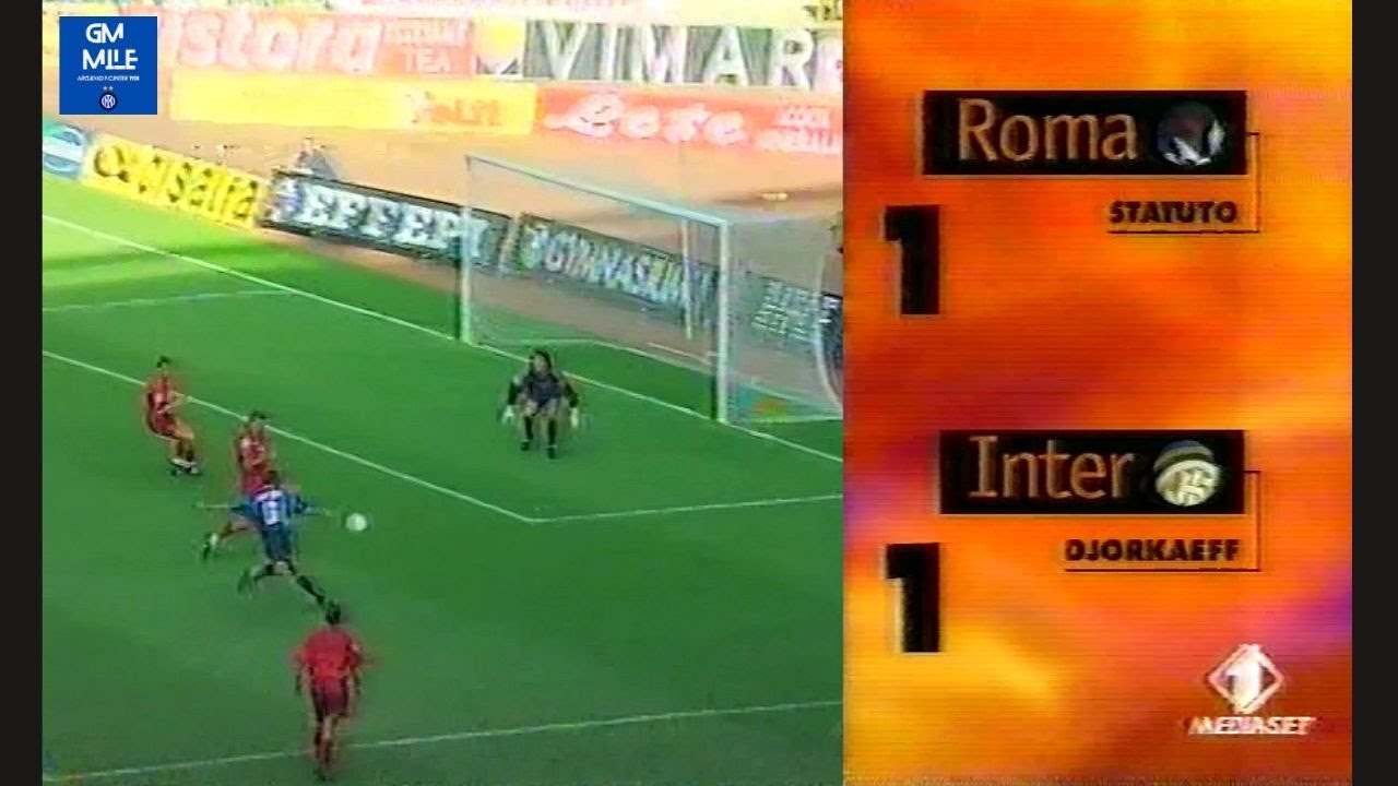 1996-97 (32^ - 18-05-1997) Roma-INTER 1-1 [Statuto,Djorkaeff] Servizio Pressing Italia1