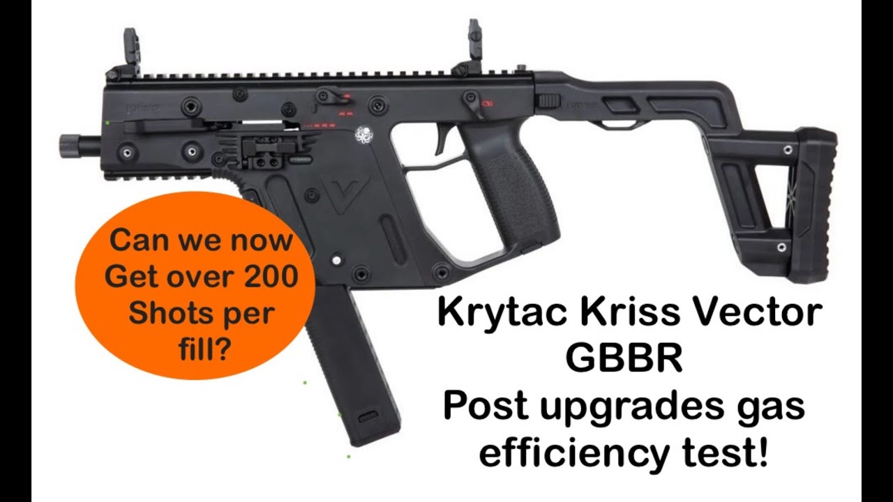 Krytac Kriss Vector GBBR spring mod and Gas Efficiency Test! Can it push over 200 shots to a fill?