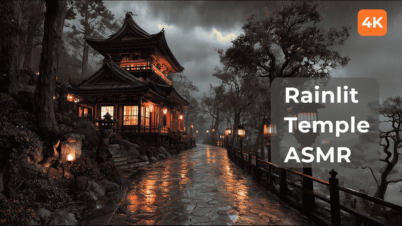 Forgotten Temple Glowing in the Rain | Atmospheric Japan #asmr