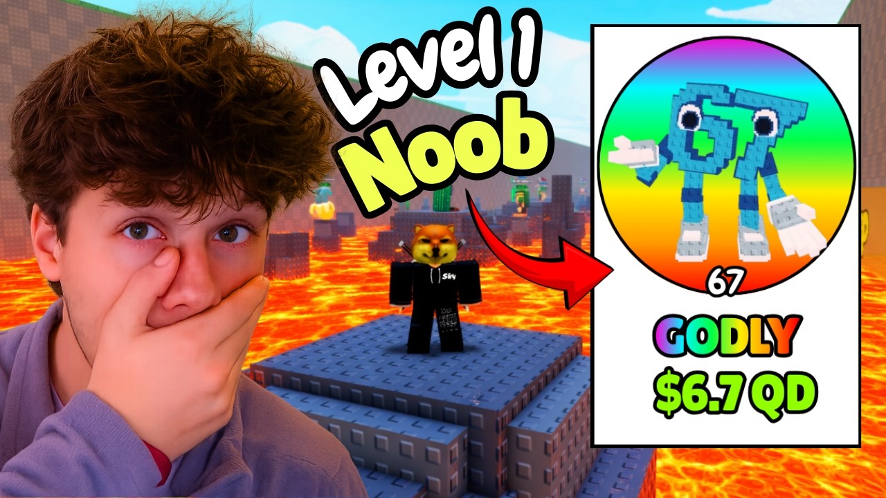 Starting Over as a NOOB with OP BRAINROT in Survive Lava for Brainrots!