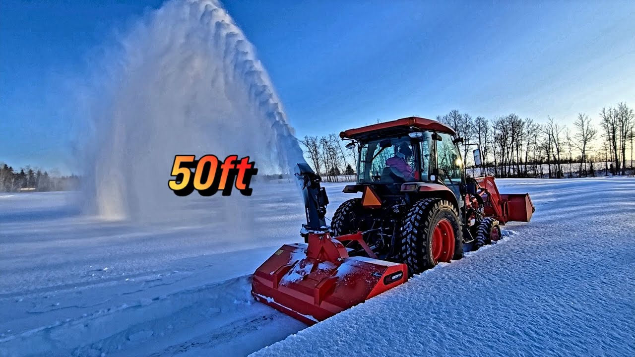 Testing Our Pull Type MK Martin Snowblower in Deep Snow