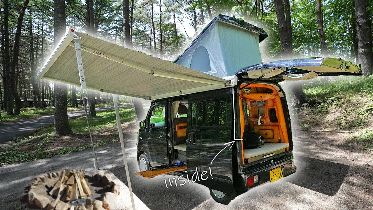 Inside a TINY Japanese Camper Van - Kei Wagon Tour!
