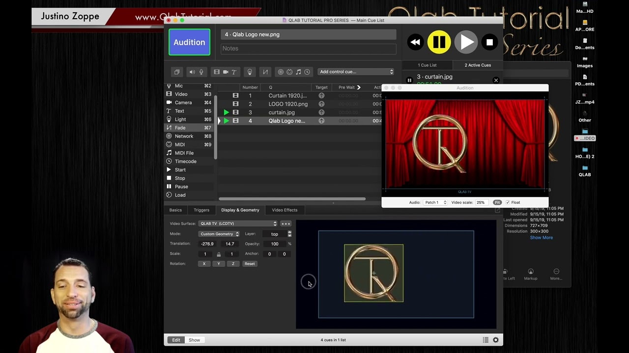4 Custom Geometry Images  - Qlab Tutorial  (Pro Series)