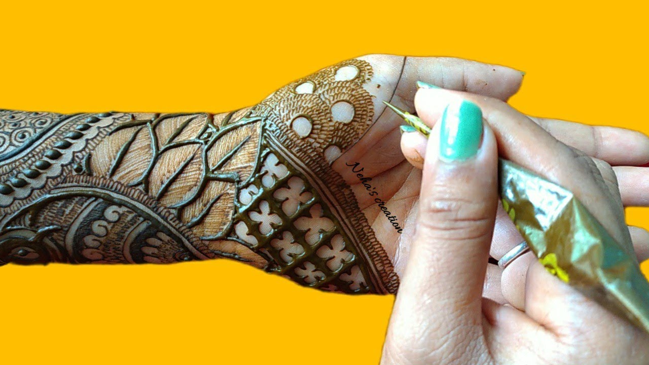latest Bridal henna design ll New pattern unique henna design mehandi design(मेहंदी डिजाइन) ll #21