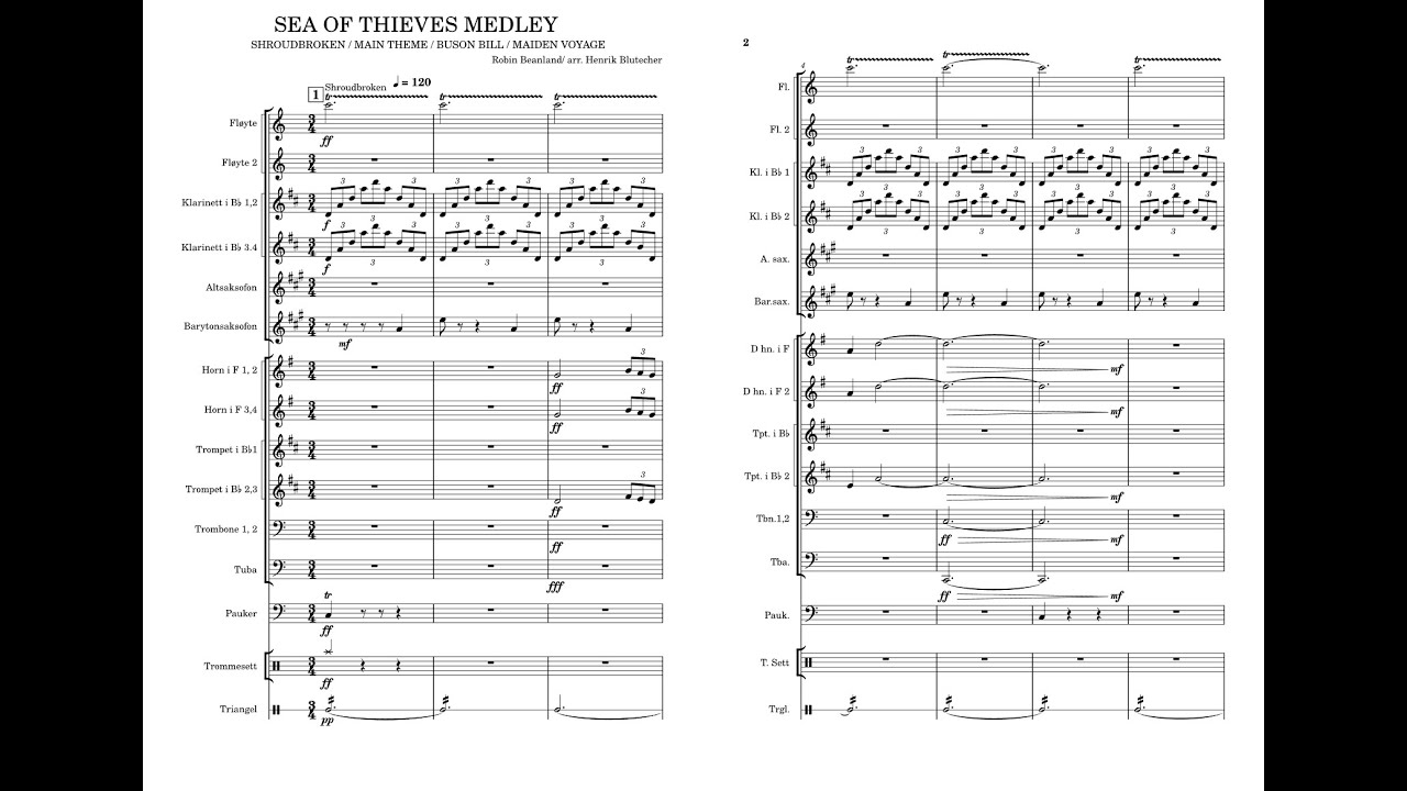 Sea Of Thieves Medley - Robin Beanland arr Henrik Blütecher