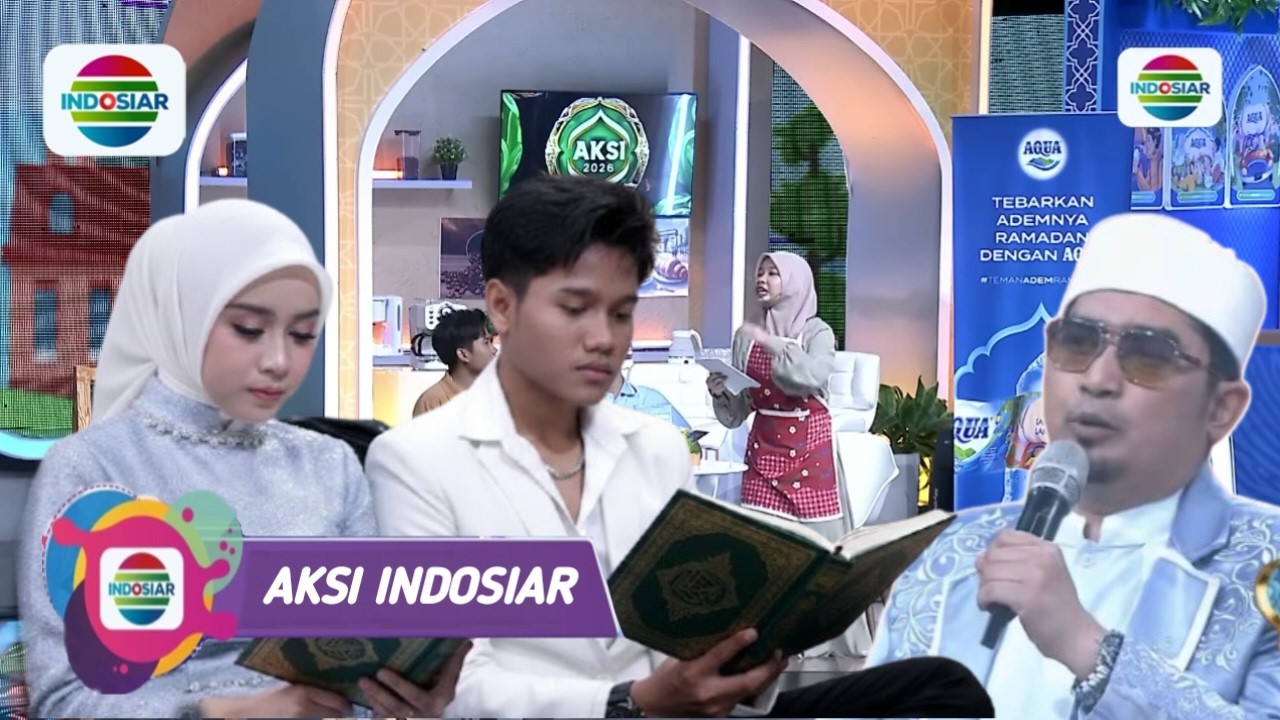 Detik²ustad Solmed tunjuk Valen&Mila untuk pembukaan dengan lantunan ayat suci Al-Qur'an di Aksi2026
