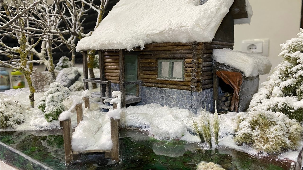 Diorama 1:35 baita con soldati Russi e Tedeschi