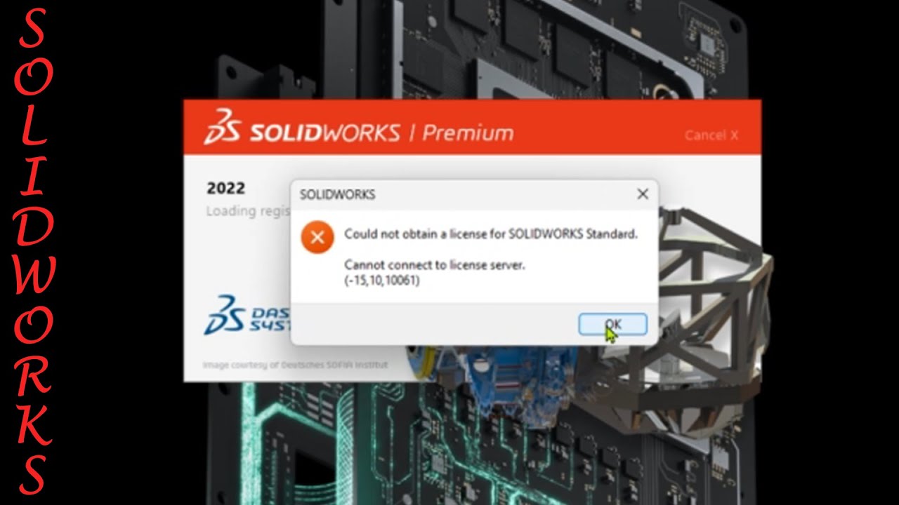 Исправлена ​​ошибка лицензии SOLIDWORKS | Невозможно подключиться к серверу лицензий (-15,10,10061)