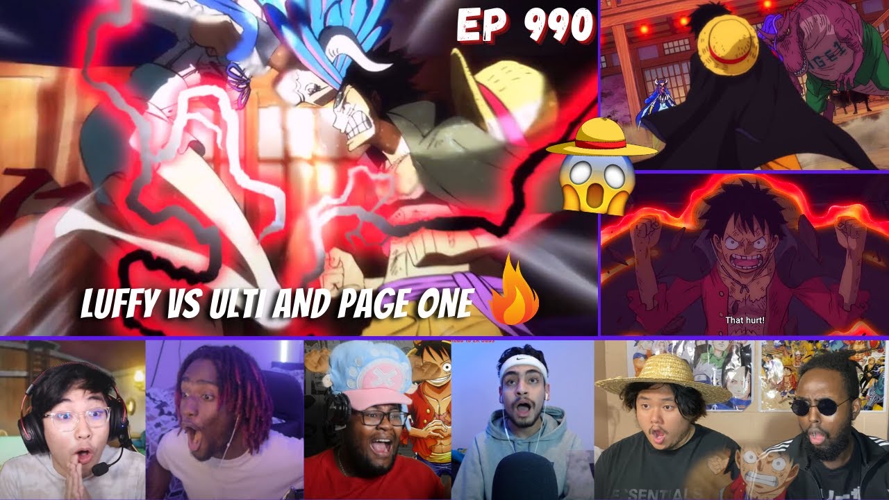 Luffy Vs Ulti and Page One 🔥🔥 Reaction Mashup || One Piece 990