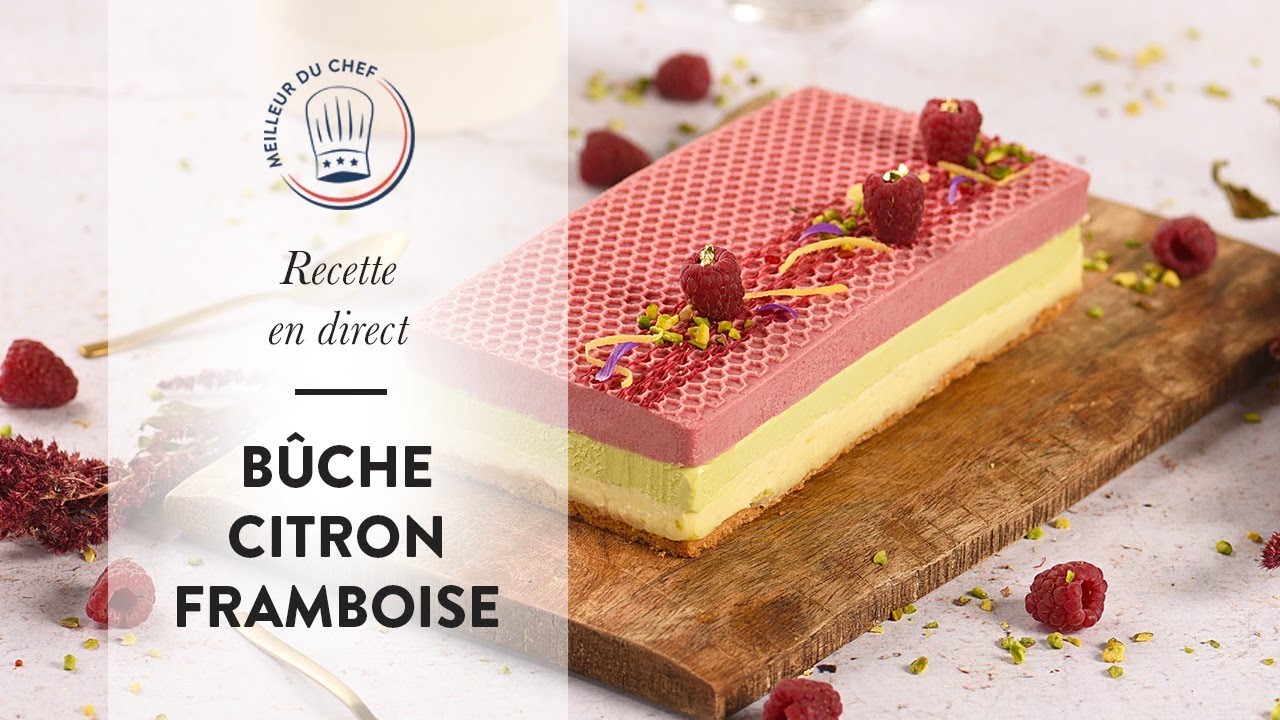 Recette Bûche de Noël en direct : la Bûche Citron Framboise