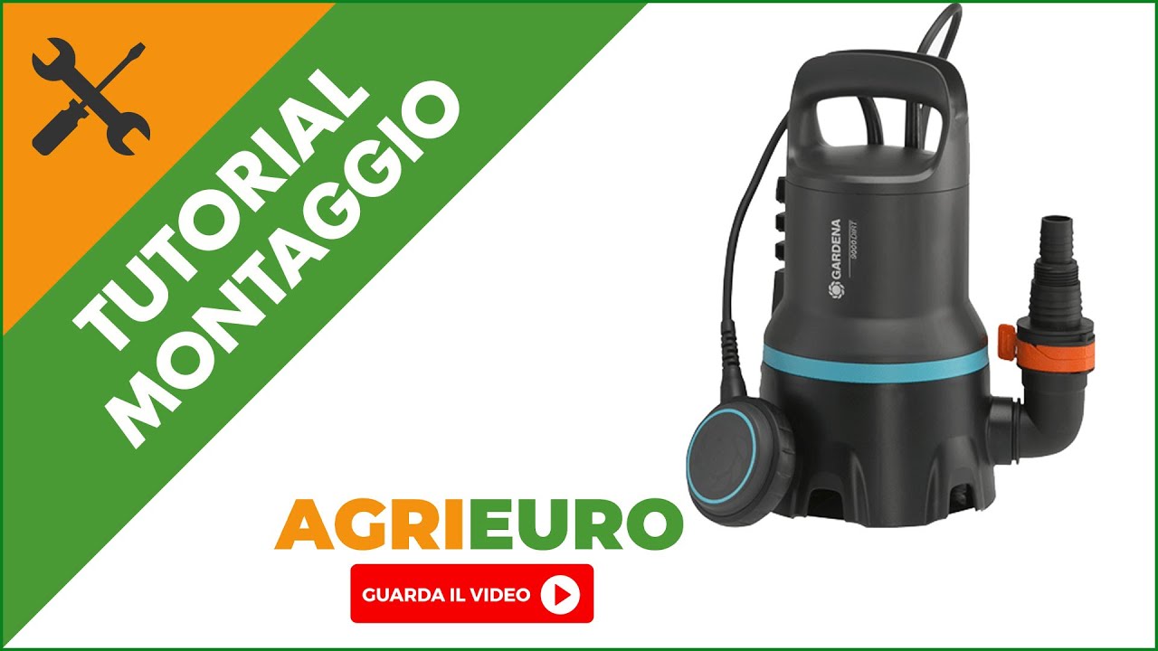 Pompa sommersa per acque sporche Gardena 9000: montaggio del prodotto