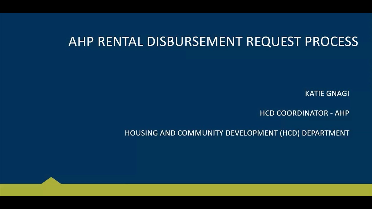 FHLBank Topeka | AHP Disbursement Training for Rentals