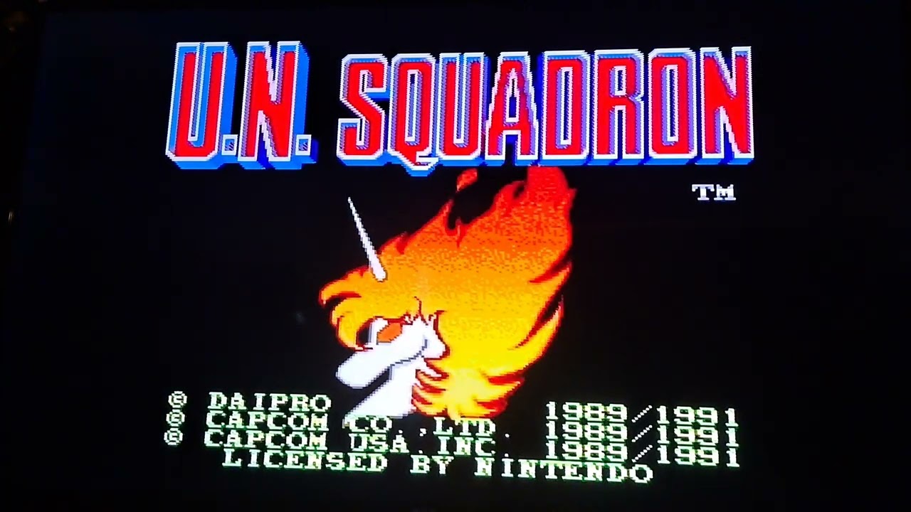 UN Squadron, DS9, Mario World  - SNES Games on Supaboy connected to VCR connected to HDTV