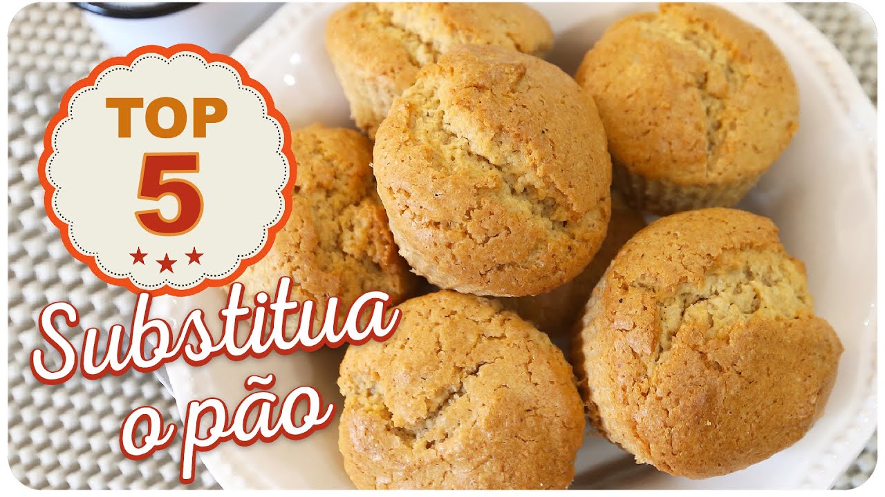 TOP 05 - 5 RECEITAS DE BOLINHO PARA SUBSTITUIR O PÃO | Mamãe Vida Saudável