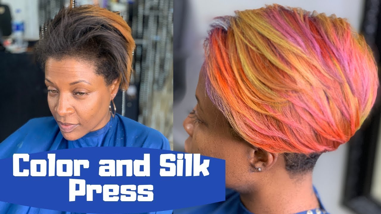 Detailed color, silk press and trim | Influance color