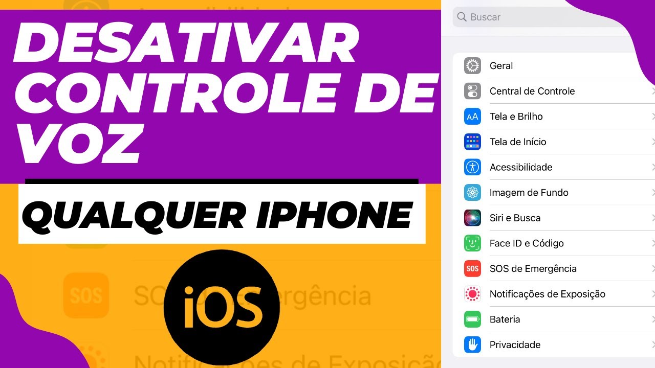 📱 (RESOLVIDO) Como DESATIVAR o CONTROLE de VOZ no iOS em QUALQUER iPhone!