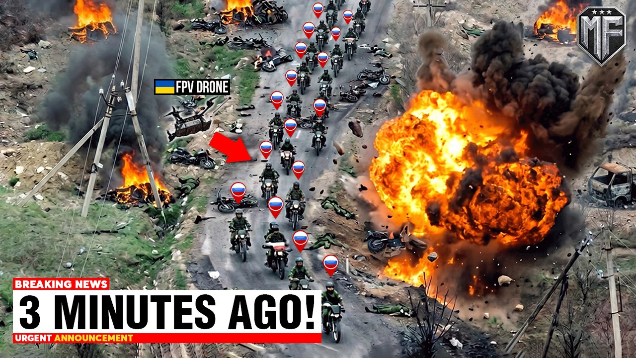 Russian MOST FEAR Motorcycle Troops Enter UKRAINE Frontline - 3 Minutes Later, GONE!