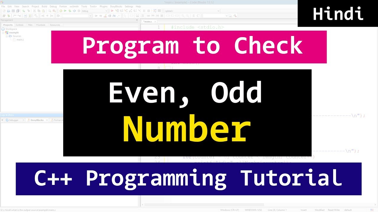 C++ Even or Odd Number Program | CPP video Tutorial in Hindi