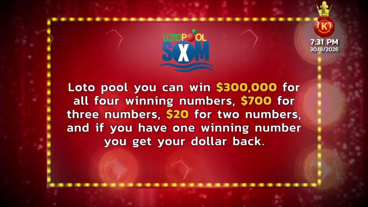 King Lottery SXM EN VIVO │ Resultados Domingo 30 De Agosto 2026 - 07:30PM