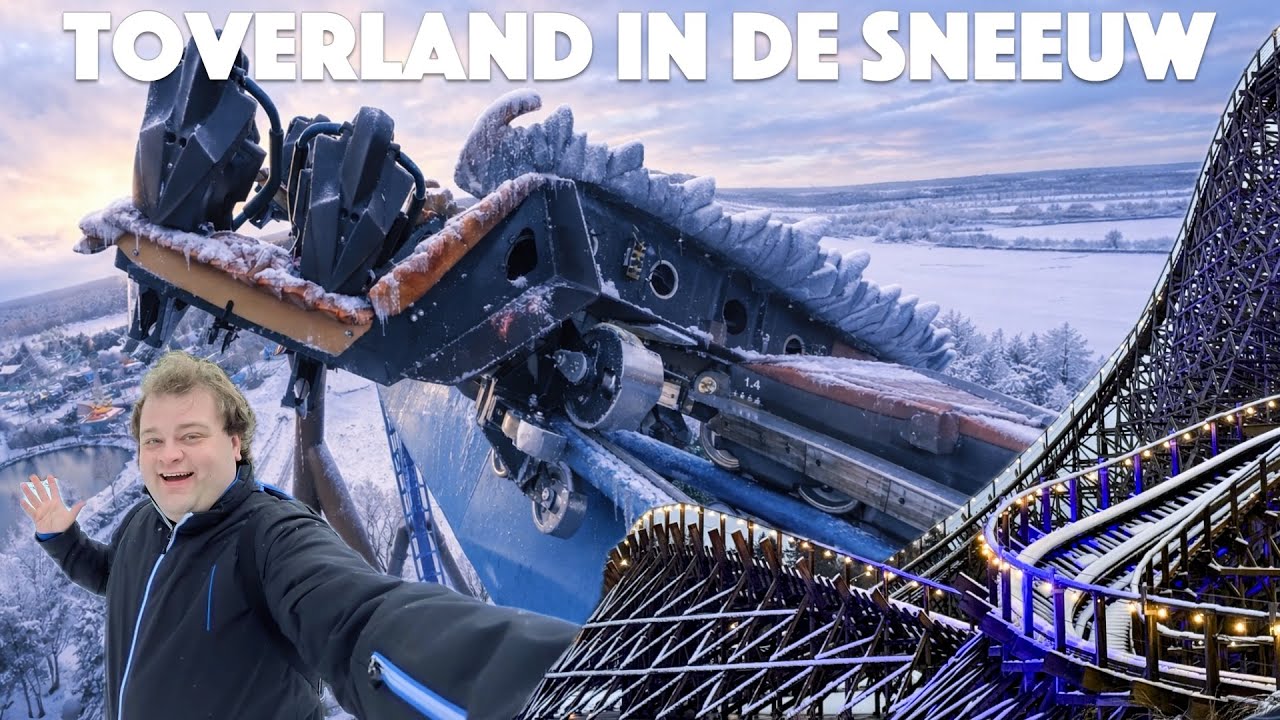 Zo ZAG je Toverland nog nooit! Sneeuw bedekt het park