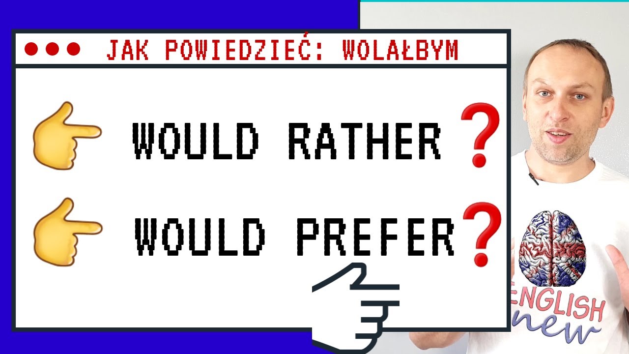 👉I WOULD RATHER  👉I WOULD PREFER, czyli wolałbym - jak ich używać❓ @englishanew8523  #09