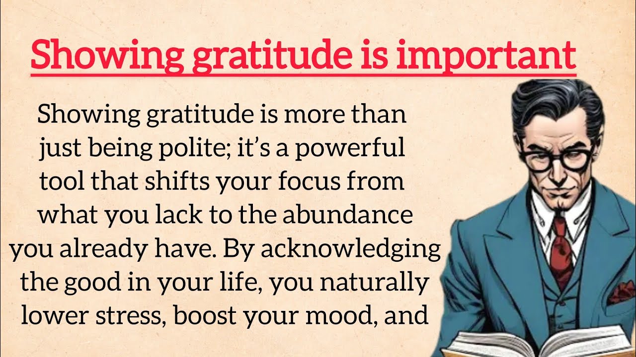Showing gratitude is important //  daily english practice//