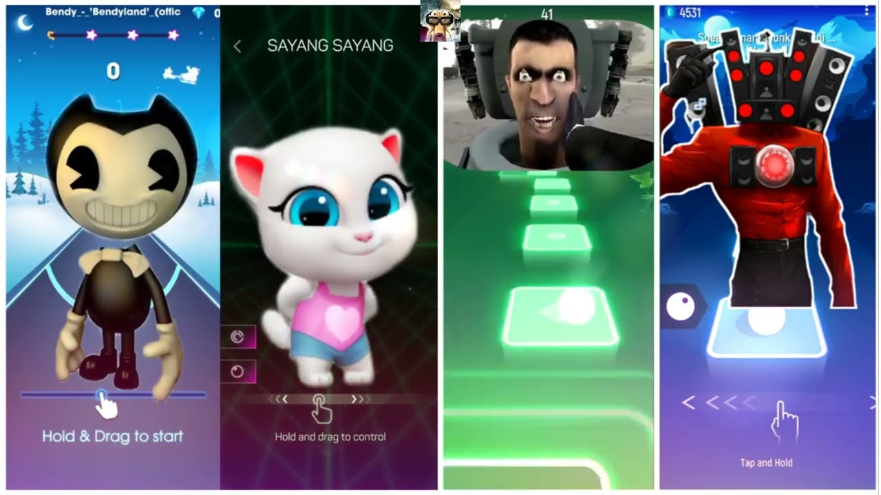 Bendy VS Talking Angela VS Cameraman Titan VS Speaker man / Top Music Games
