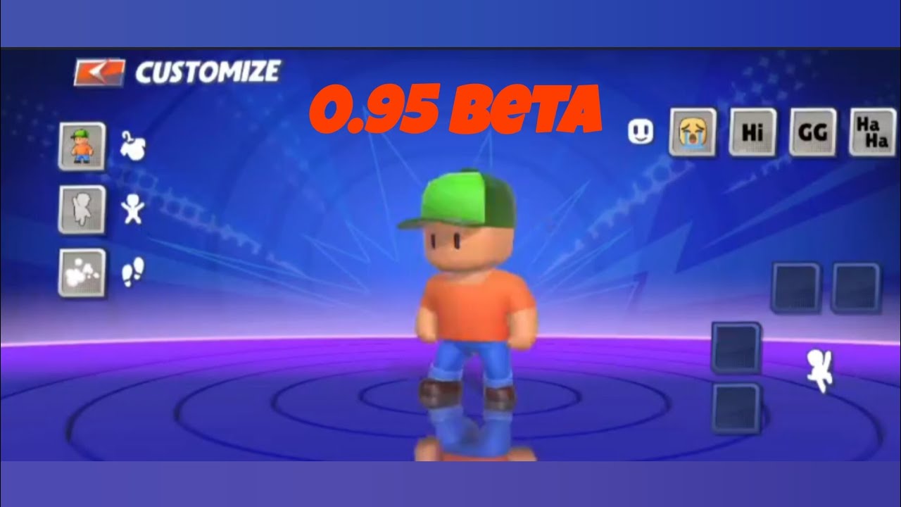 NEW CUSTOMISE FEATURE TAB IN 0.95 BETA OF STUMBLE GUYS