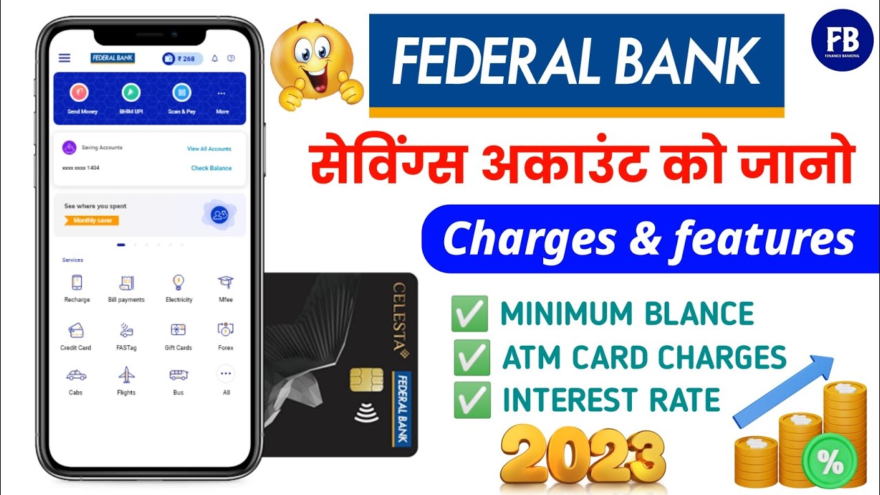 Federal Bank SB Plus Savings Account Charges & features 2023 : federal bank Atm card charges