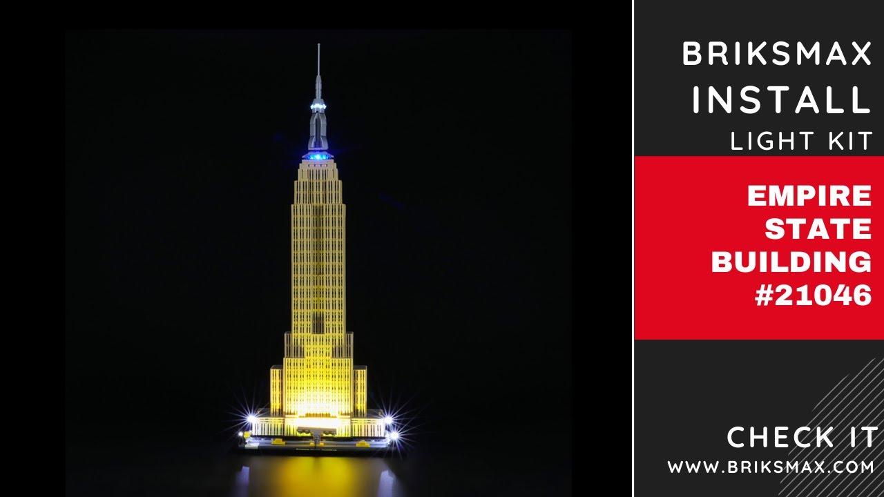 【BX315 Installation Video】BriksMax Light kit for Lego Architecture Empire State Building 21046