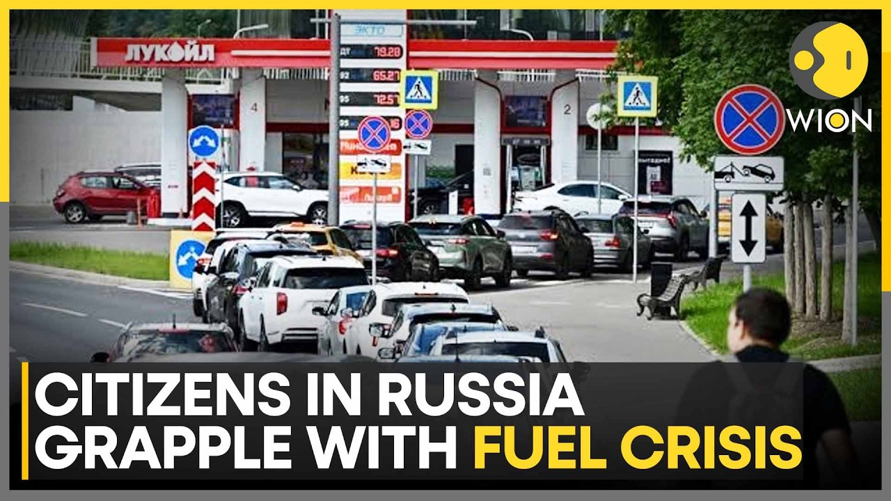 Russia Fuel Crisis: Residents Wait Outside Gas Stations in Long Queues for Petrol | WION