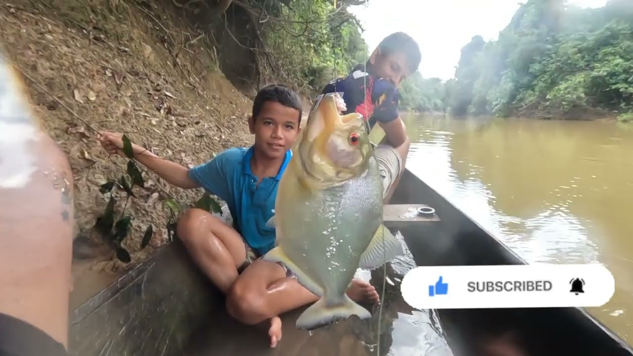 Día de relajo en el río sacando bagres con línea de mano