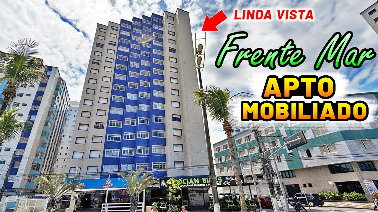 DSL141 🌊 Apartamento Frente ao Mar Mobiliado em Praia Grande SP. @MichelCamargo