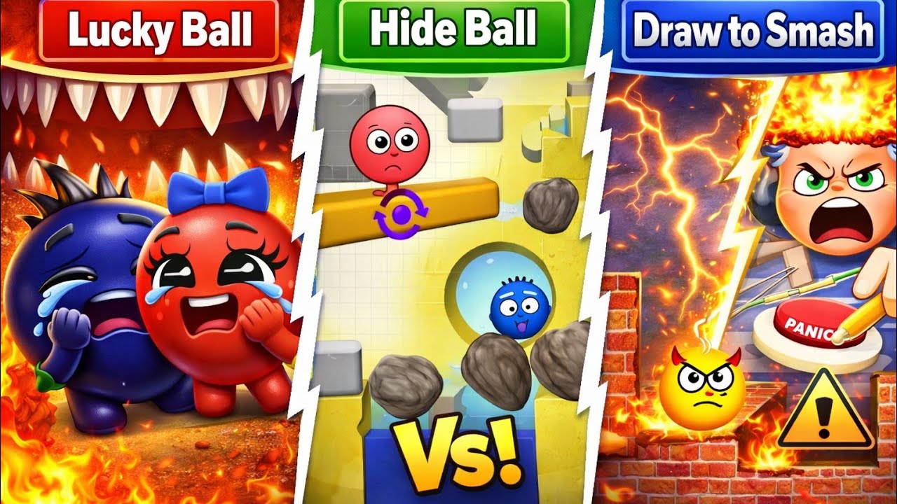Lucky Ball Vs Hide Ball Vs Draw to Smash Gameplay Walktrough android iOS 