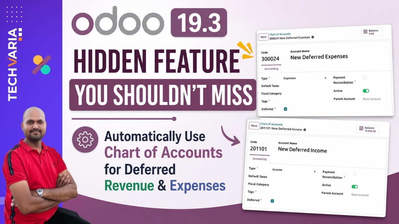Odoo 19.3 | Новая функция бухучета в Odoo 20: автоматизация и обязательное признание отложенных д...